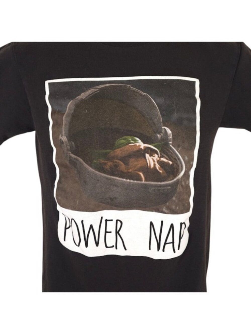 Star Wars The Mandalorian T Shirt Mens Size Small Black Grogu Power Nap